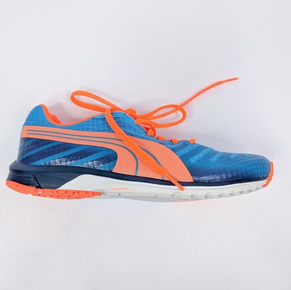 puma shoes blue and orange